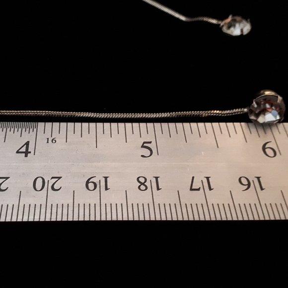 Vintage Rhinestone Shoulder Duster Earrings - Picture 4 of 5